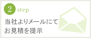 当社よりメールにてお見積りを提示